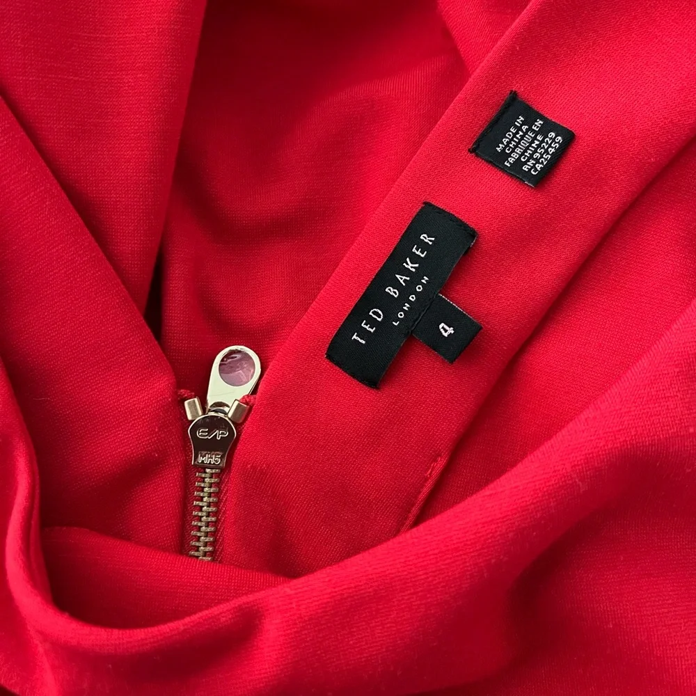 Ted Baker Red Sheath Tank Mini Dress - Picture 4 of 5